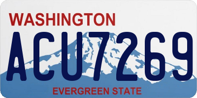 WA license plate ACU7269