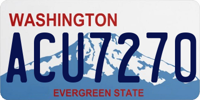WA license plate ACU7270