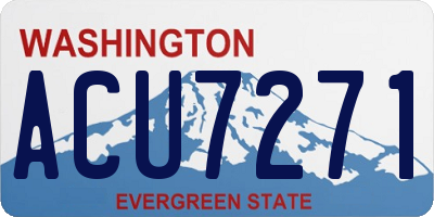 WA license plate ACU7271