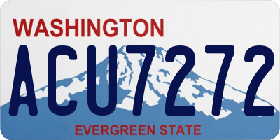 WA license plate ACU7272