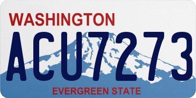 WA license plate ACU7273
