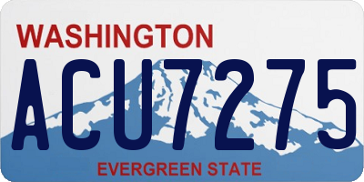 WA license plate ACU7275