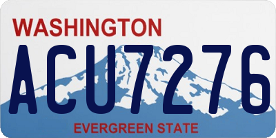 WA license plate ACU7276