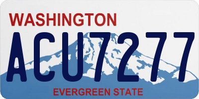 WA license plate ACU7277