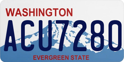 WA license plate ACU7280