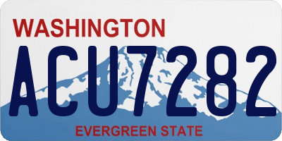 WA license plate ACU7282