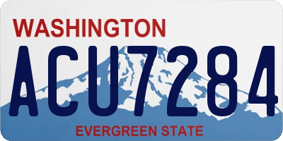 WA license plate ACU7284