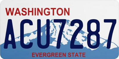 WA license plate ACU7287