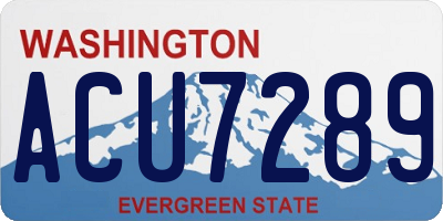WA license plate ACU7289