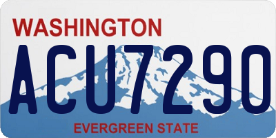 WA license plate ACU7290