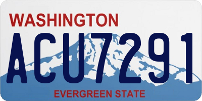 WA license plate ACU7291