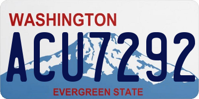 WA license plate ACU7292