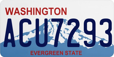 WA license plate ACU7293