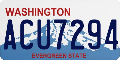 WA license plate ACU7294