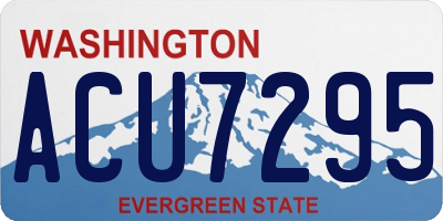 WA license plate ACU7295