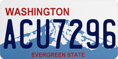 WA license plate ACU7296