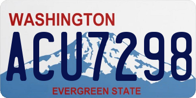 WA license plate ACU7298