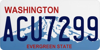 WA license plate ACU7299