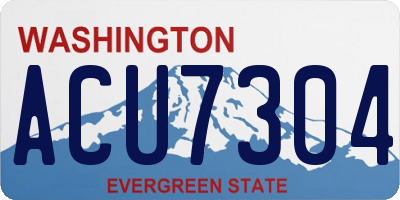 WA license plate ACU7304