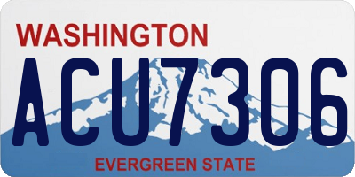WA license plate ACU7306