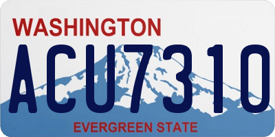 WA license plate ACU7310