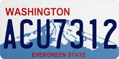 WA license plate ACU7312
