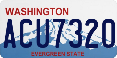 WA license plate ACU7320