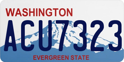 WA license plate ACU7323