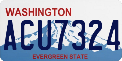 WA license plate ACU7324