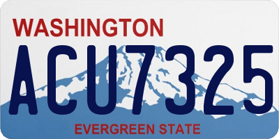 WA license plate ACU7325
