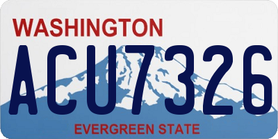 WA license plate ACU7326