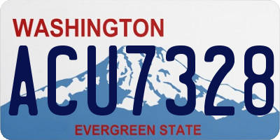 WA license plate ACU7328