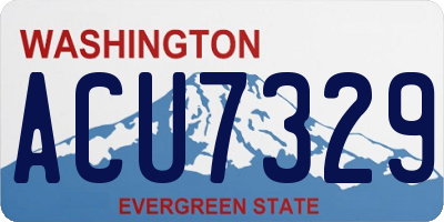 WA license plate ACU7329