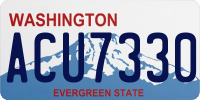 WA license plate ACU7330