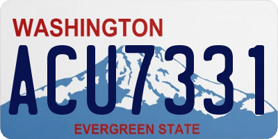 WA license plate ACU7331
