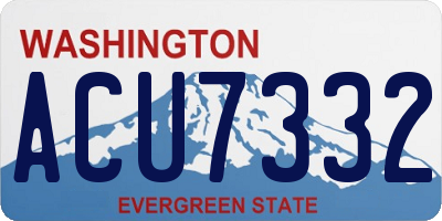 WA license plate ACU7332