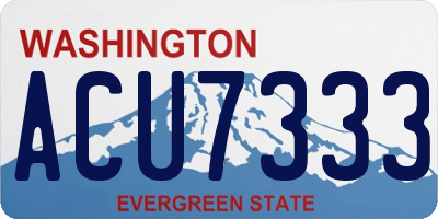 WA license plate ACU7333