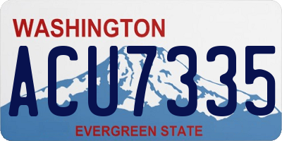 WA license plate ACU7335