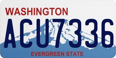 WA license plate ACU7336