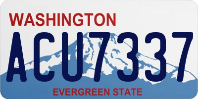 WA license plate ACU7337