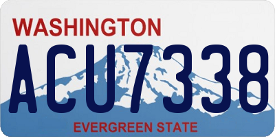 WA license plate ACU7338