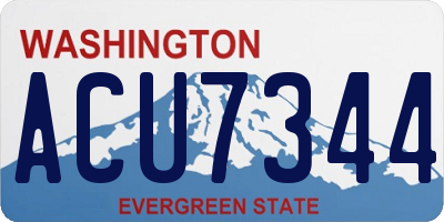 WA license plate ACU7344