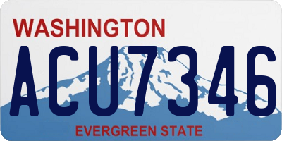 WA license plate ACU7346