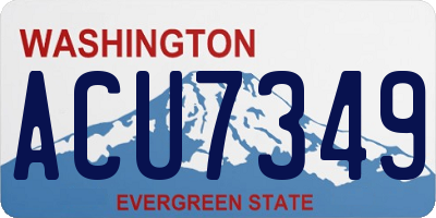 WA license plate ACU7349