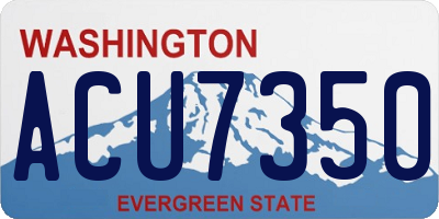 WA license plate ACU7350