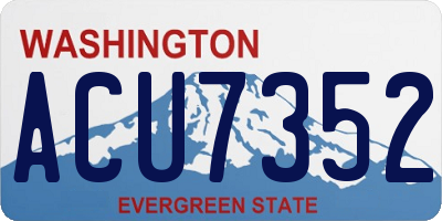 WA license plate ACU7352
