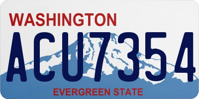 WA license plate ACU7354