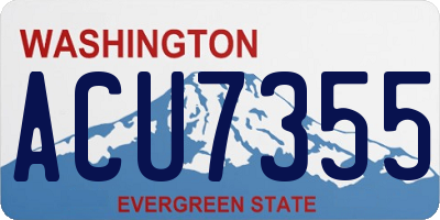 WA license plate ACU7355