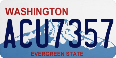 WA license plate ACU7357