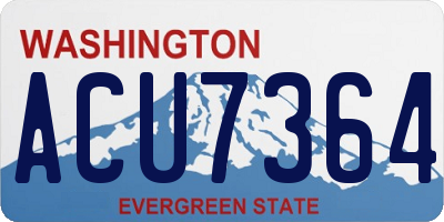 WA license plate ACU7364